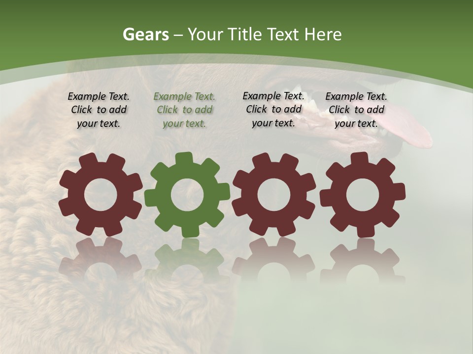 A Brown Dog Sitting On Top Of A Green Field PowerPoint Template