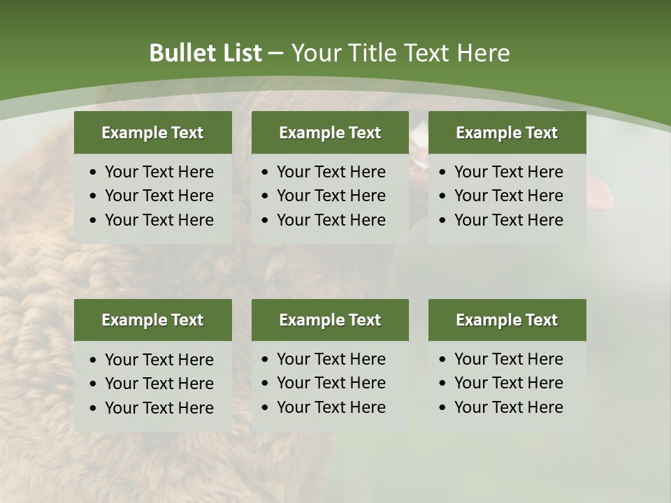 A Brown Dog Sitting On Top Of A Green Field PowerPoint Template