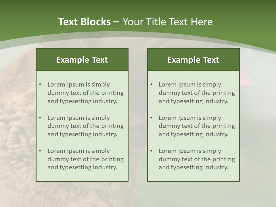 A Brown Dog Sitting On Top Of A Green Field PowerPoint Template