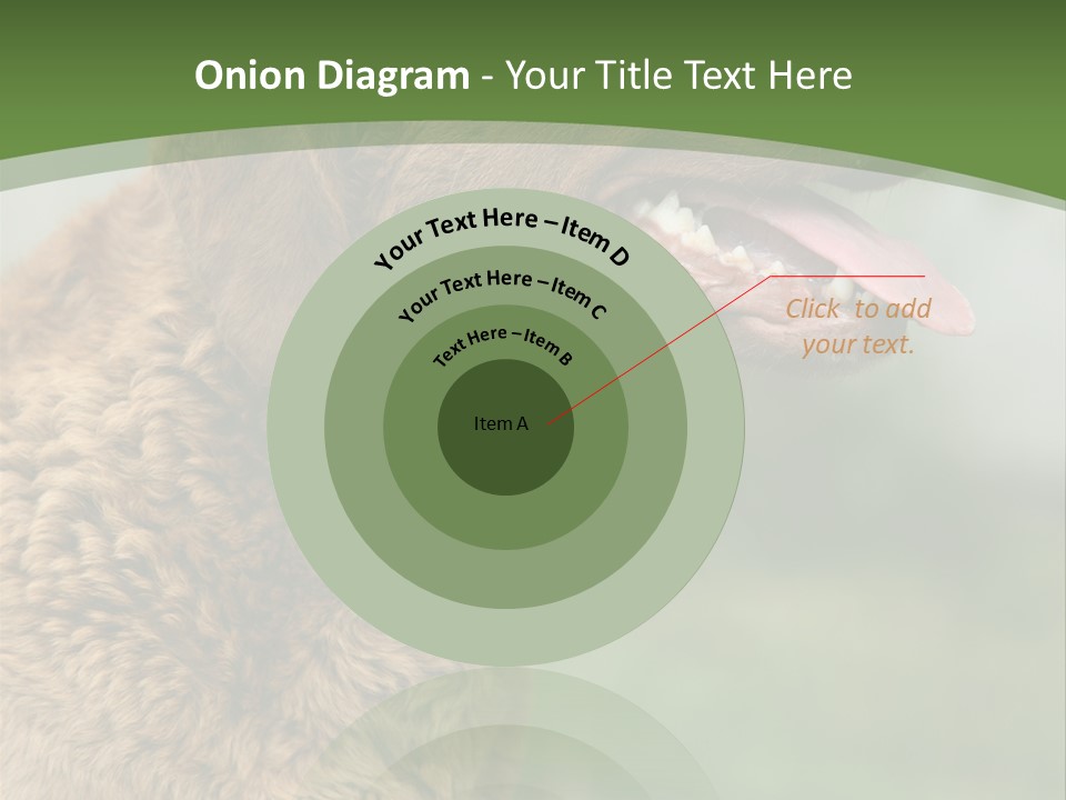 A Brown Dog Sitting On Top Of A Green Field PowerPoint Template