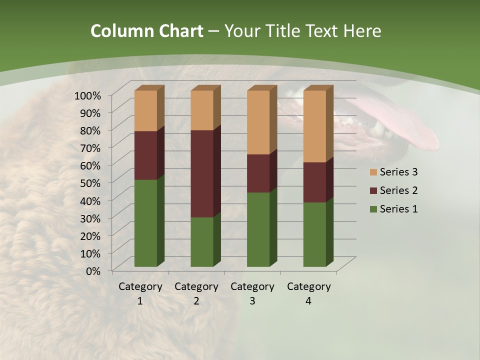 A Brown Dog Sitting On Top Of A Green Field PowerPoint Template