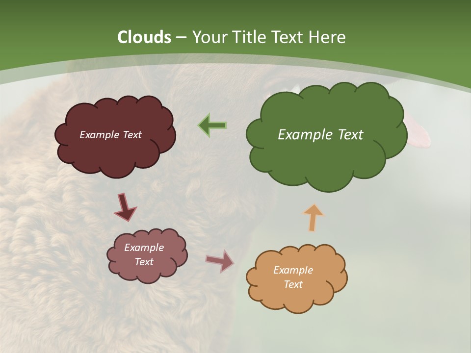 A Brown Dog Sitting On Top Of A Green Field PowerPoint Template