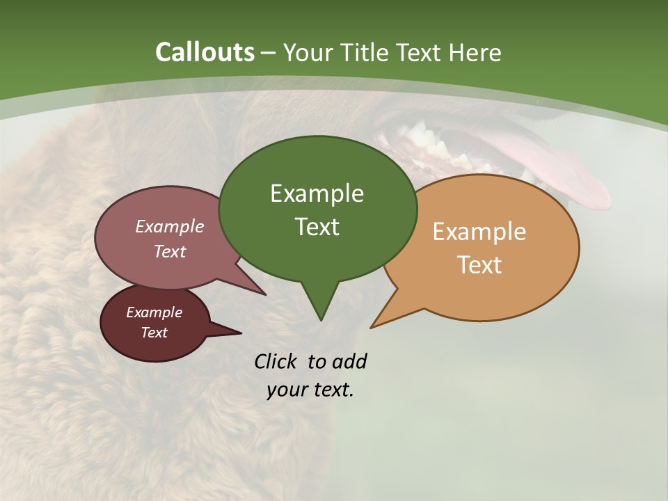 A Brown Dog Sitting On Top Of A Green Field PowerPoint Template