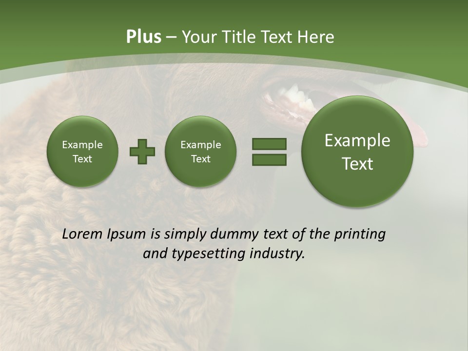 A Brown Dog Sitting On Top Of A Green Field PowerPoint Template