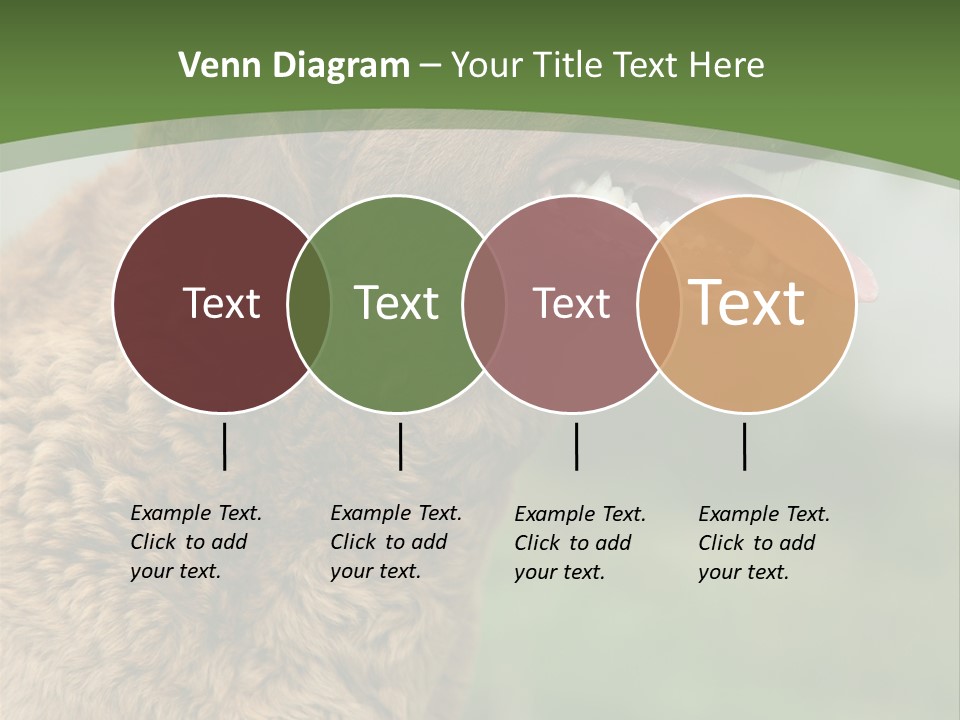 A Brown Dog Sitting On Top Of A Green Field PowerPoint Template