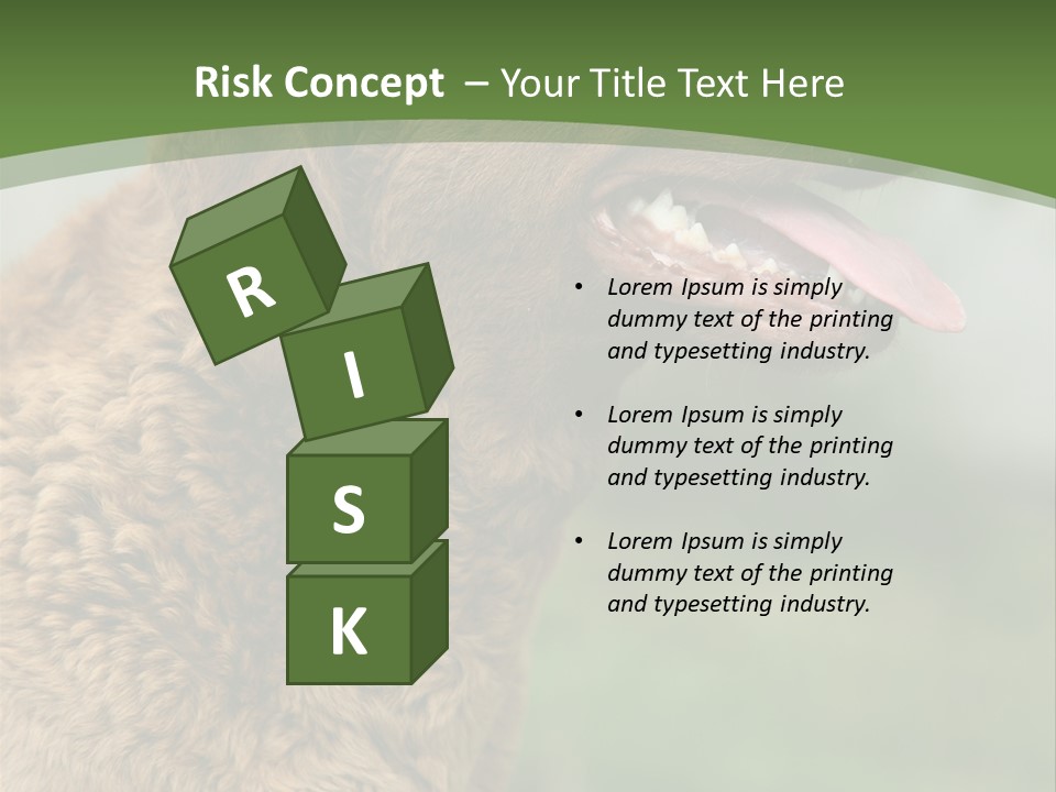 A Brown Dog Sitting On Top Of A Green Field PowerPoint Template
