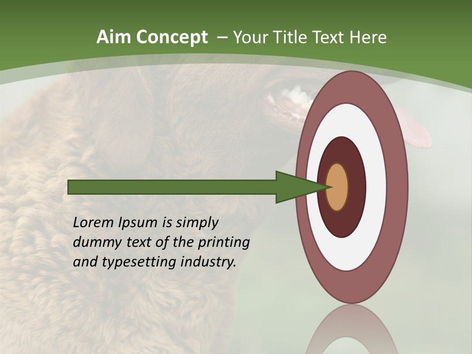 A Brown Dog Sitting On Top Of A Green Field PowerPoint Template