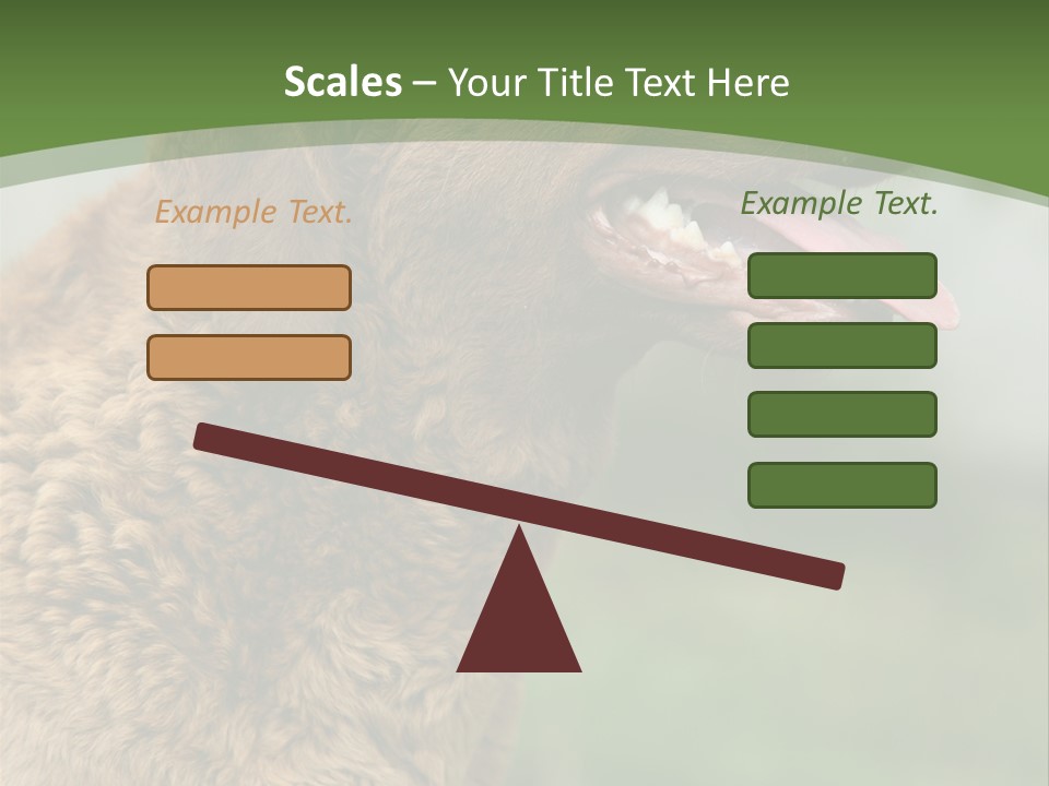 A Brown Dog Sitting On Top Of A Green Field PowerPoint Template
