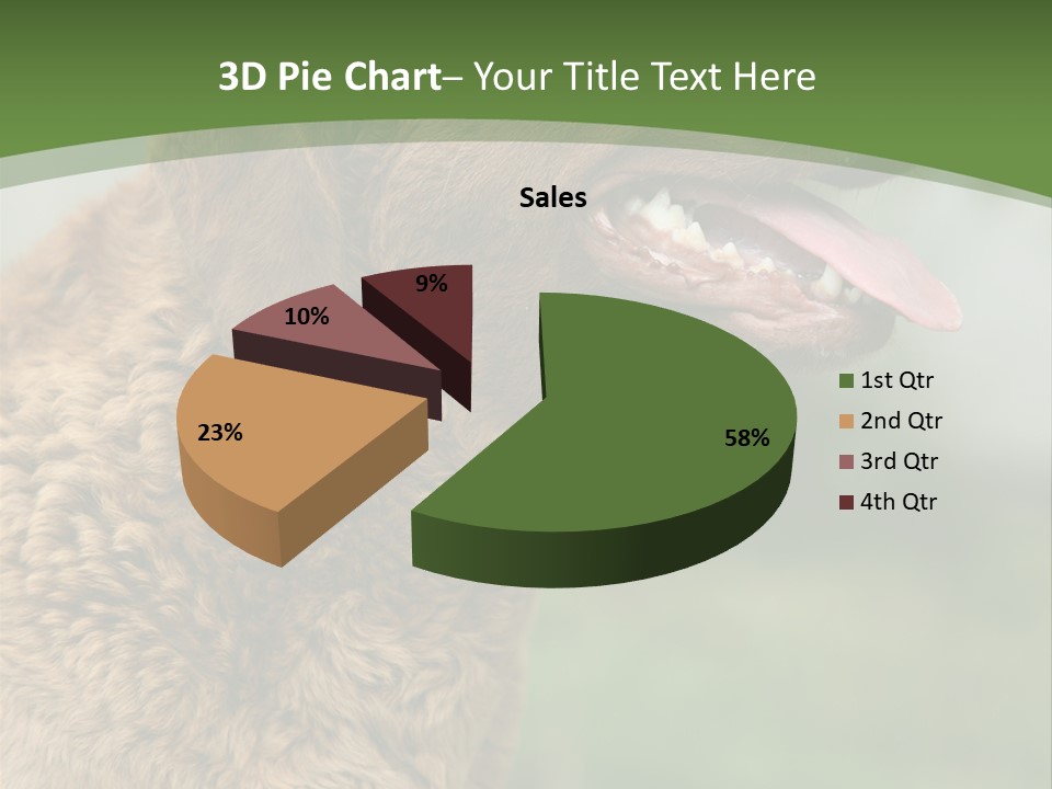A Brown Dog Sitting On Top Of A Green Field PowerPoint Template