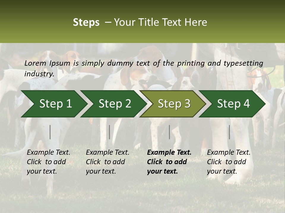 A Group Of Dogs That Are Standing In The Grass PowerPoint Template