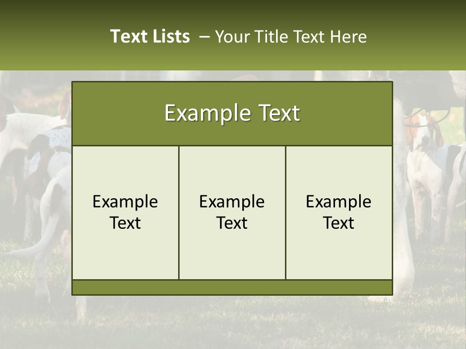 A Group Of Dogs That Are Standing In The Grass PowerPoint Template