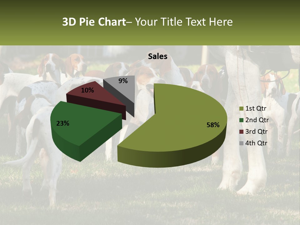A Group Of Dogs That Are Standing In The Grass PowerPoint Template