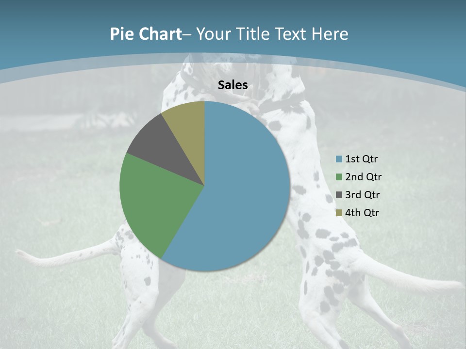 Two Dalmatian Dogs Playing With Each Other In The Grass PowerPoint Template