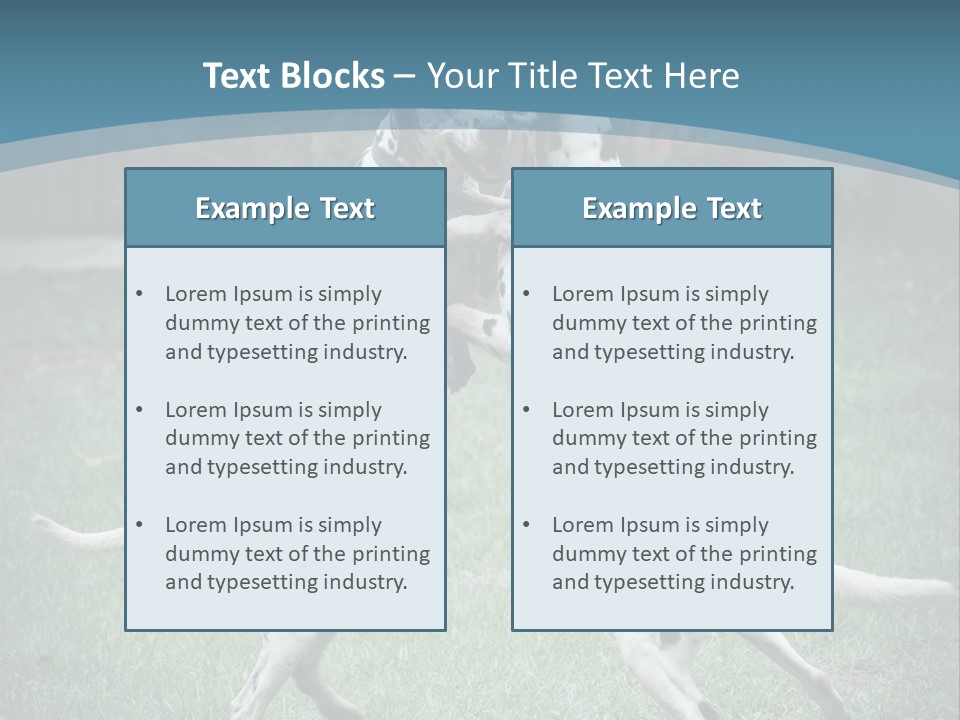Two Dalmatian Dogs Playing With Each Other In The Grass PowerPoint Template