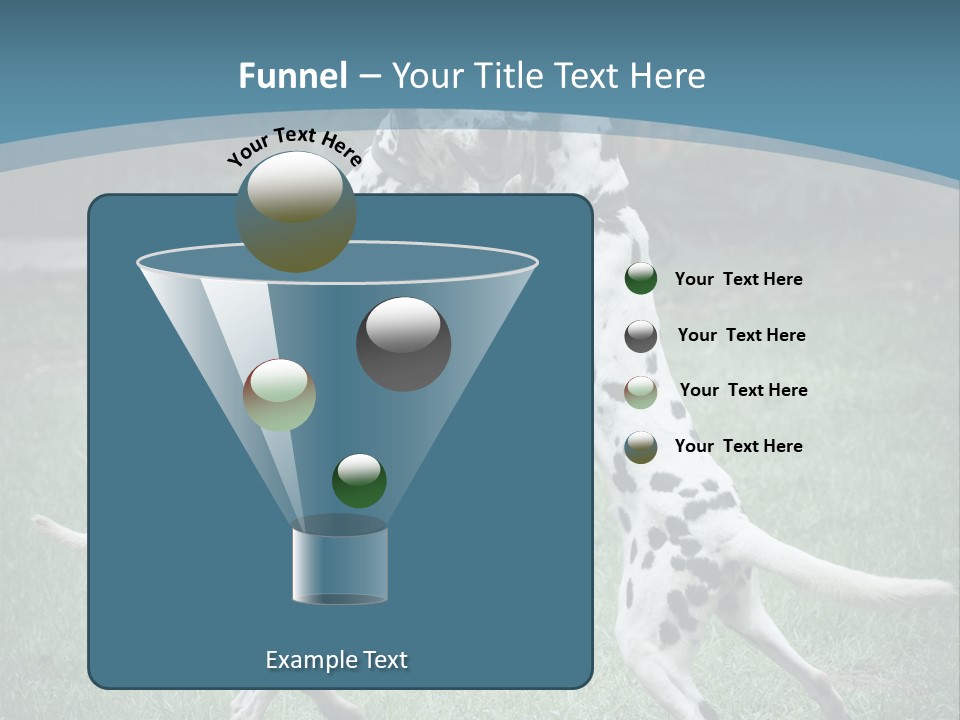 Two Dalmatian Dogs Playing With Each Other In The Grass PowerPoint Template