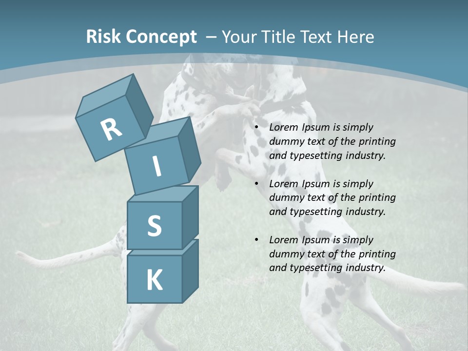 Two Dalmatian Dogs Playing With Each Other In The Grass PowerPoint Template