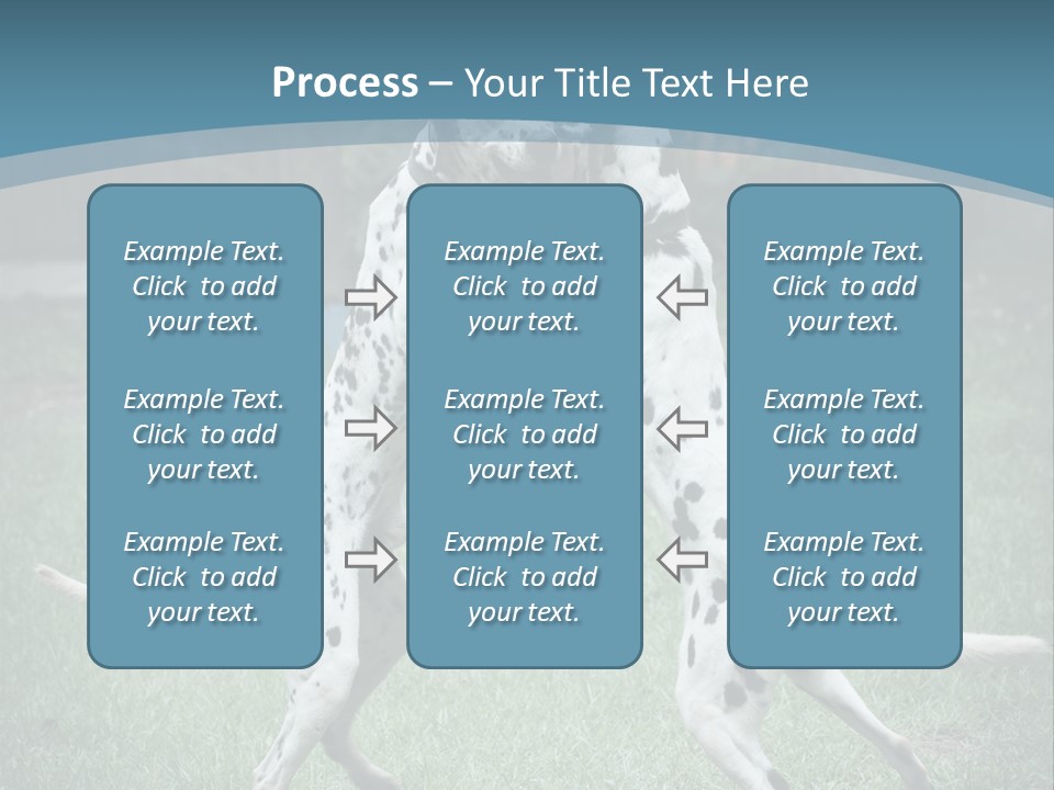 Two Dalmatian Dogs Playing With Each Other In The Grass PowerPoint Template
