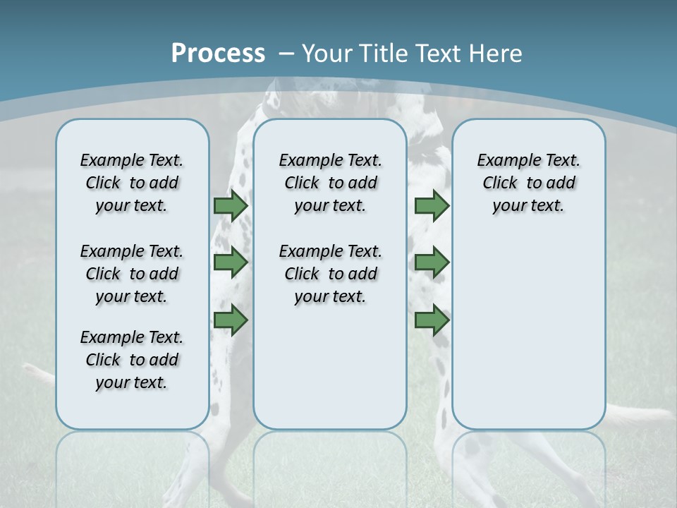 Two Dalmatian Dogs Playing With Each Other In The Grass PowerPoint Template