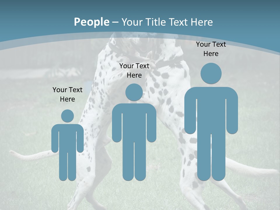 Two Dalmatian Dogs Playing With Each Other In The Grass PowerPoint Template