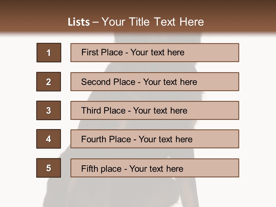 A Black And Brown Dog Is Sitting Down PowerPoint Template