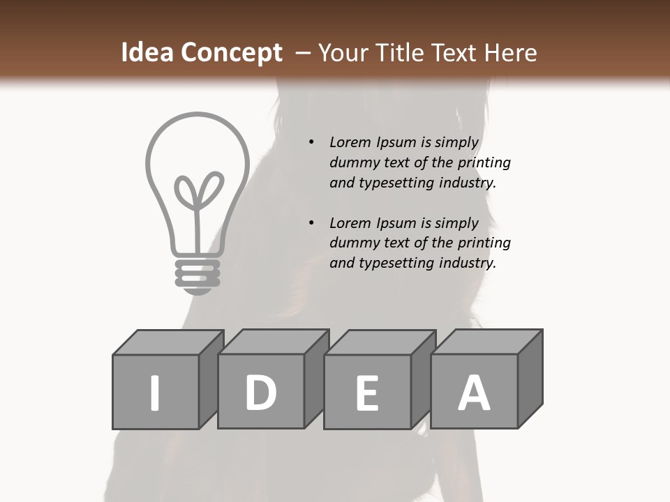 A Black And Brown Dog Is Sitting Down PowerPoint Template