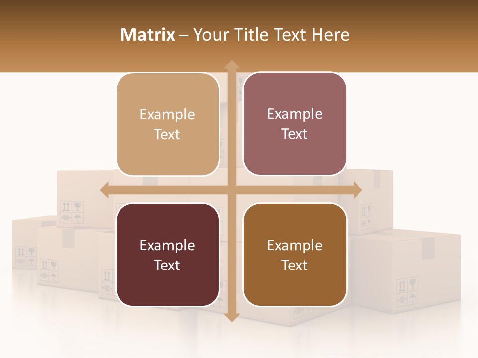 A Stack Of Boxes With A Name Of Presentation PowerPoint Template