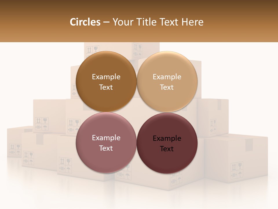 A Stack Of Boxes With A Name Of Presentation PowerPoint Template
