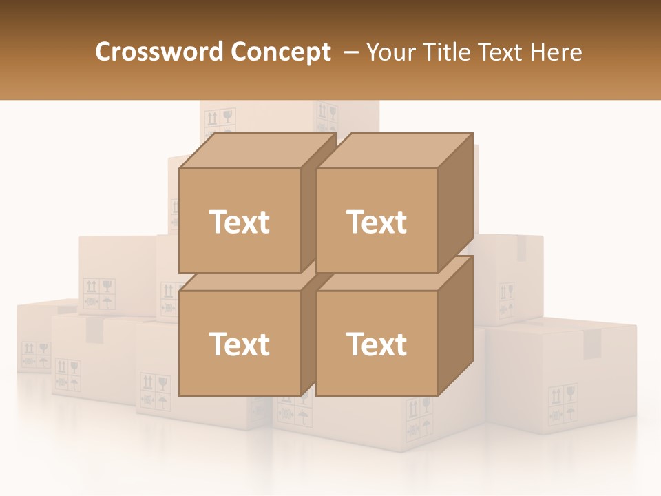 A Stack Of Boxes With A Name Of Presentation PowerPoint Template
