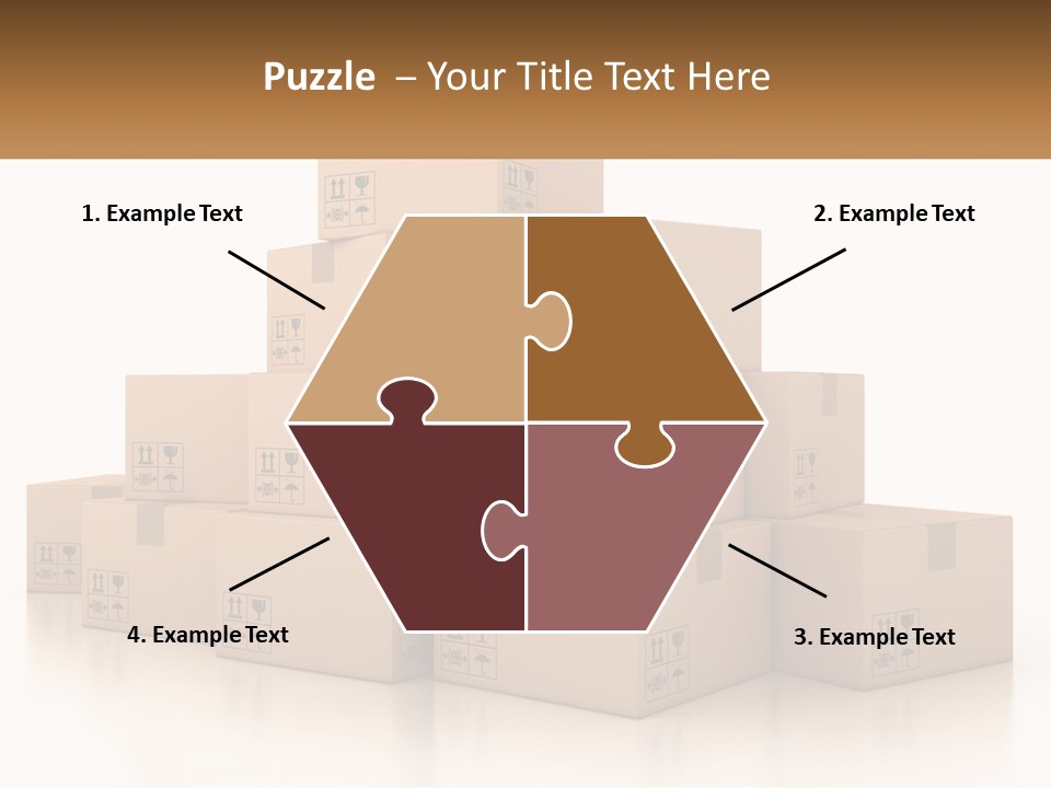 A Stack Of Boxes With A Name Of Presentation PowerPoint Template