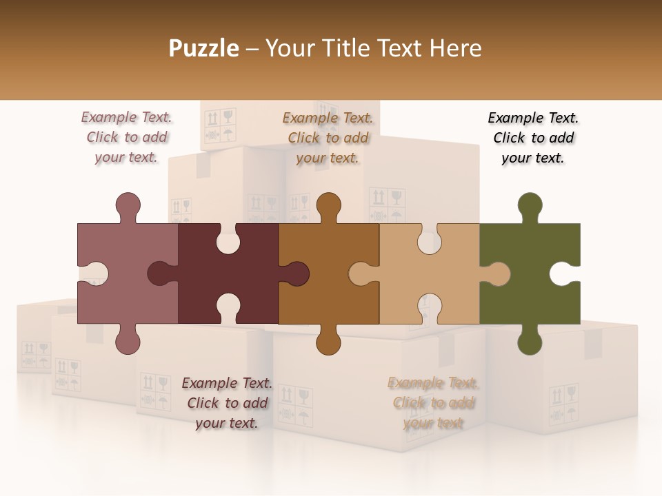 A Stack Of Boxes With A Name Of Presentation PowerPoint Template