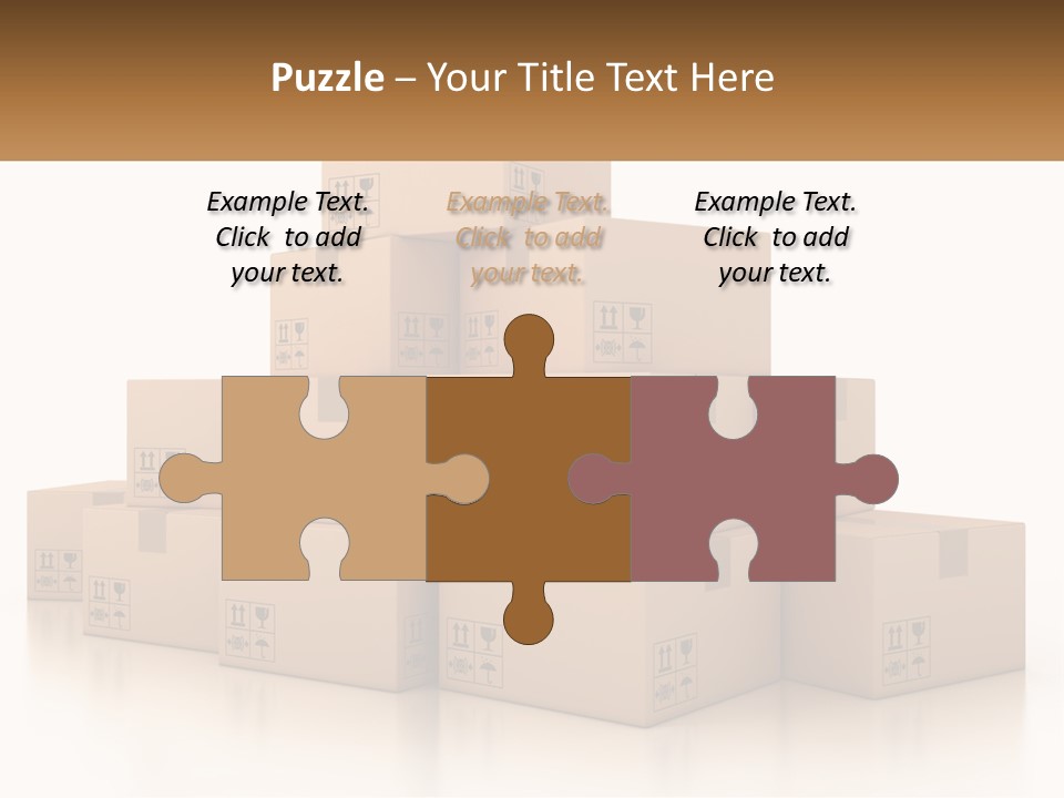 A Stack Of Boxes With A Name Of Presentation PowerPoint Template