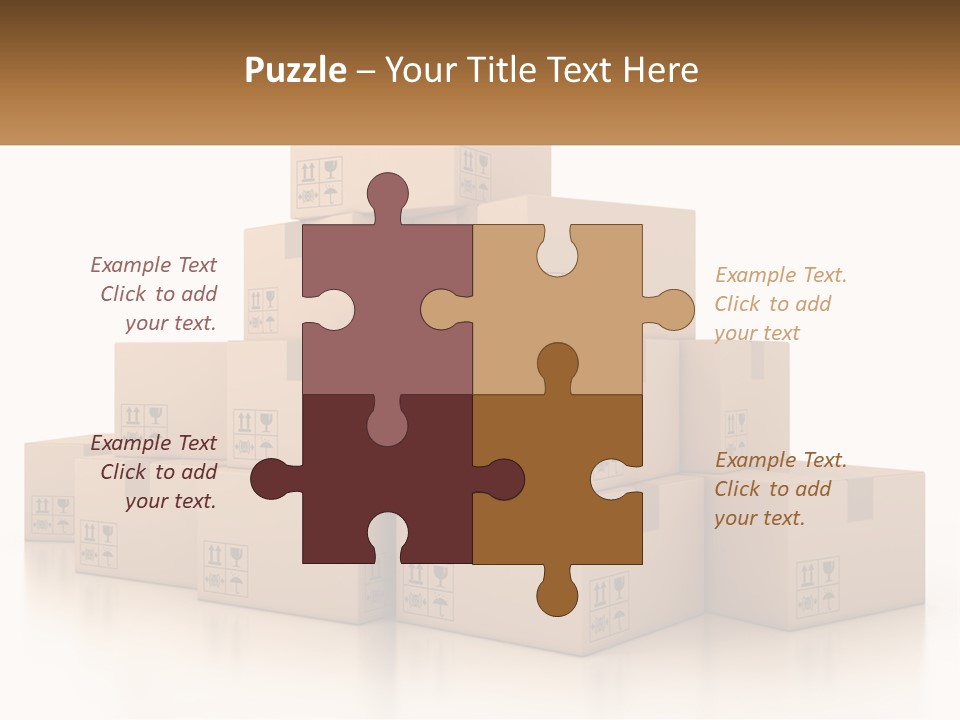 A Stack Of Boxes With A Name Of Presentation PowerPoint Template
