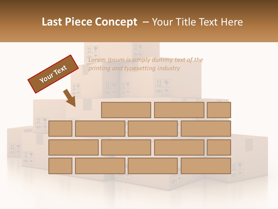 A Stack Of Boxes With A Name Of Presentation PowerPoint Template