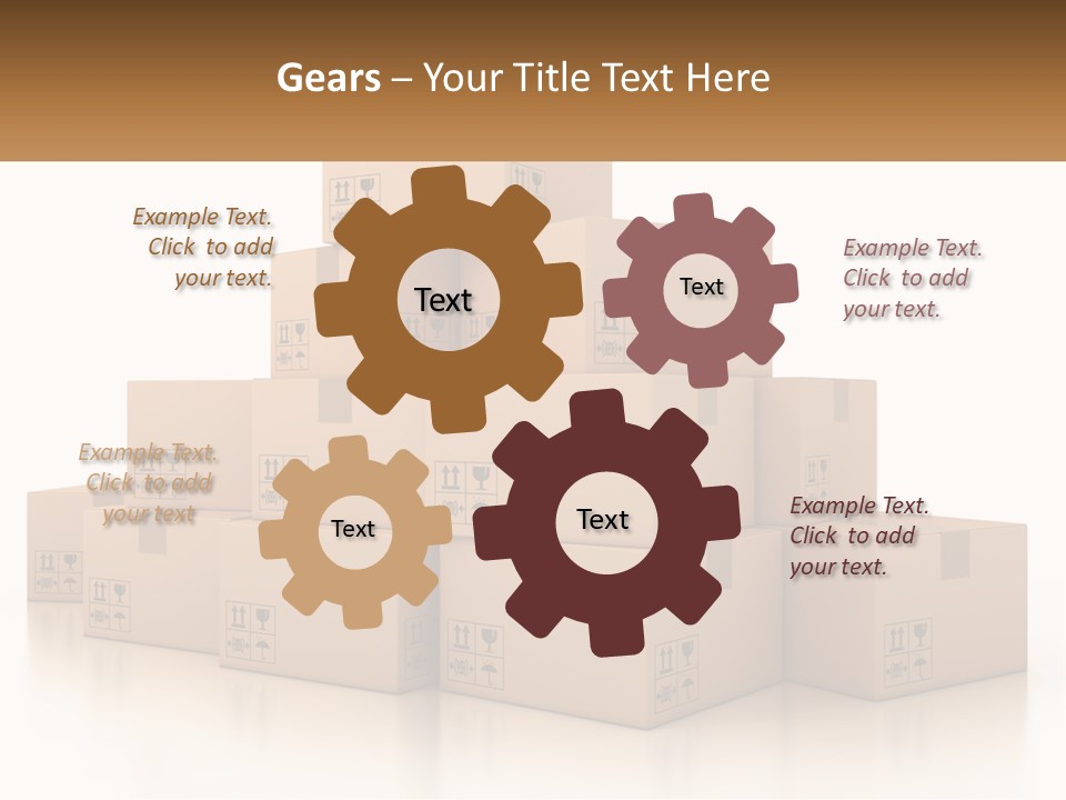 A Stack Of Boxes With A Name Of Presentation PowerPoint Template