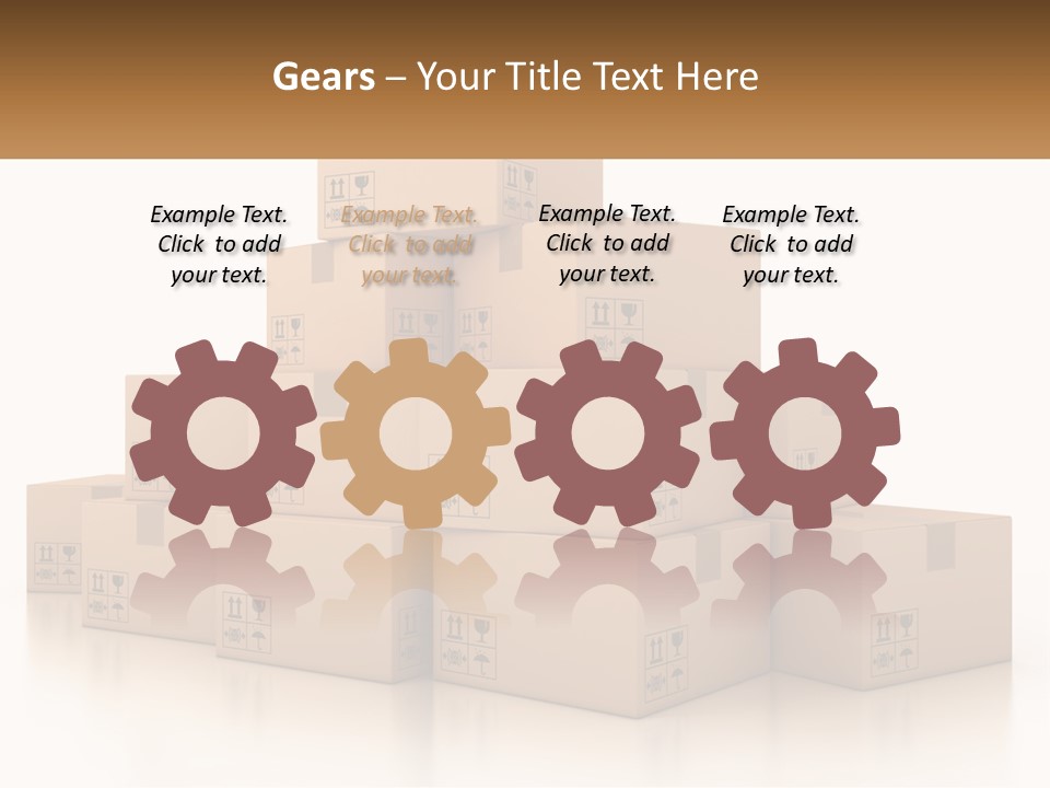 A Stack Of Boxes With A Name Of Presentation PowerPoint Template