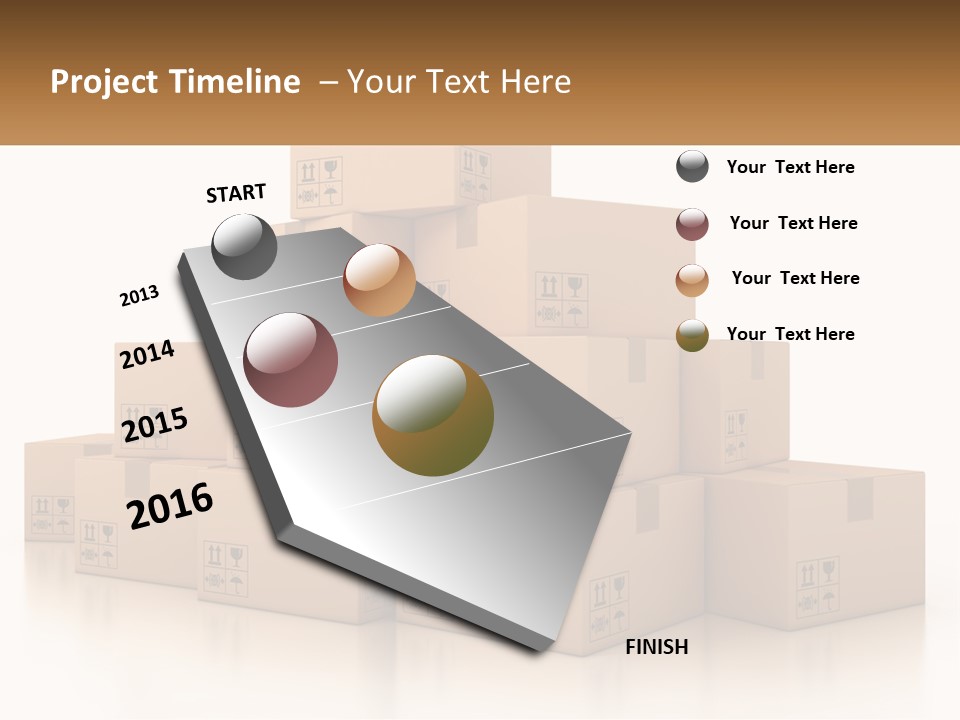 A Stack Of Boxes With A Name Of Presentation PowerPoint Template