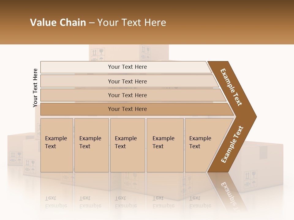 A Stack Of Boxes With A Name Of Presentation PowerPoint Template