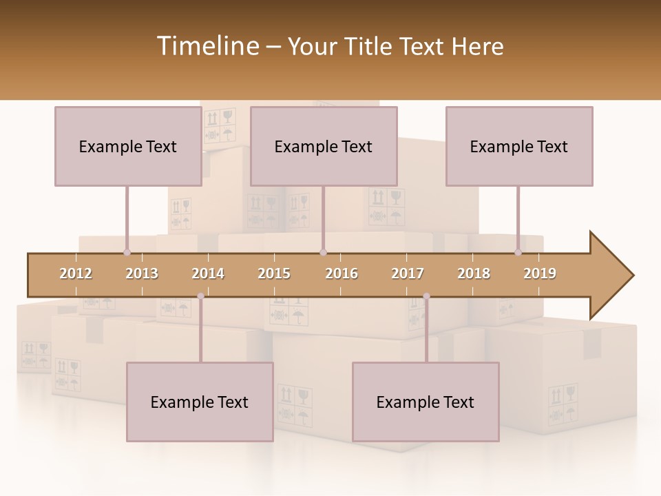 A Stack Of Boxes With A Name Of Presentation PowerPoint Template