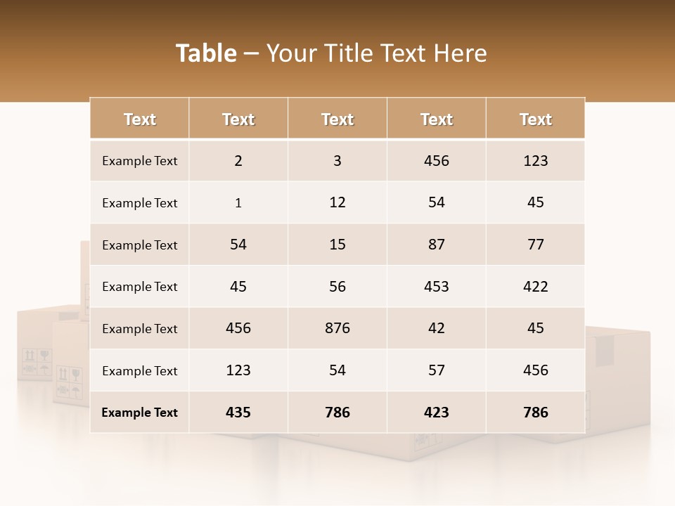 A Stack Of Boxes With A Name Of Presentation PowerPoint Template