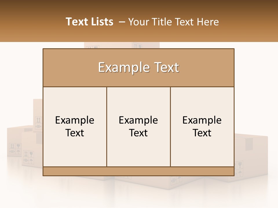 A Stack Of Boxes With A Name Of Presentation PowerPoint Template