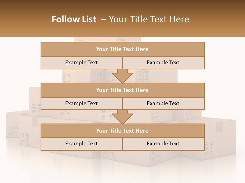 A Stack Of Boxes With A Name Of Presentation PowerPoint Template