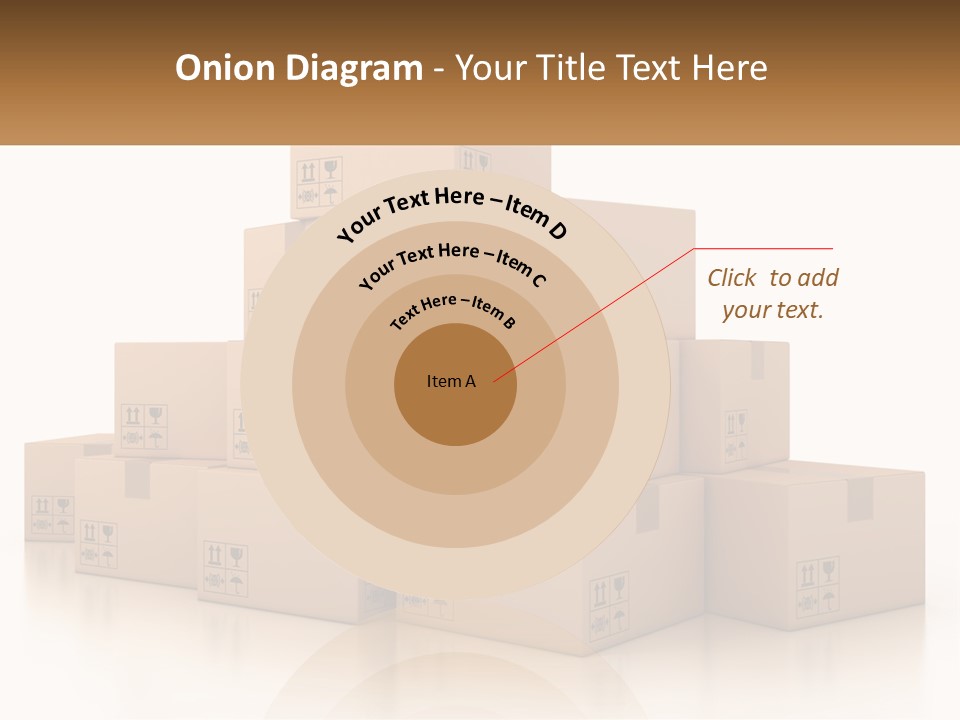 A Stack Of Boxes With A Name Of Presentation PowerPoint Template