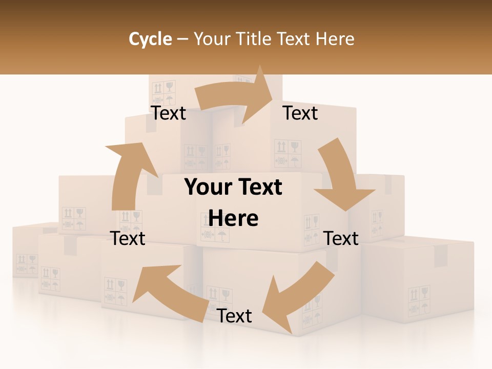 A Stack Of Boxes With A Name Of Presentation PowerPoint Template