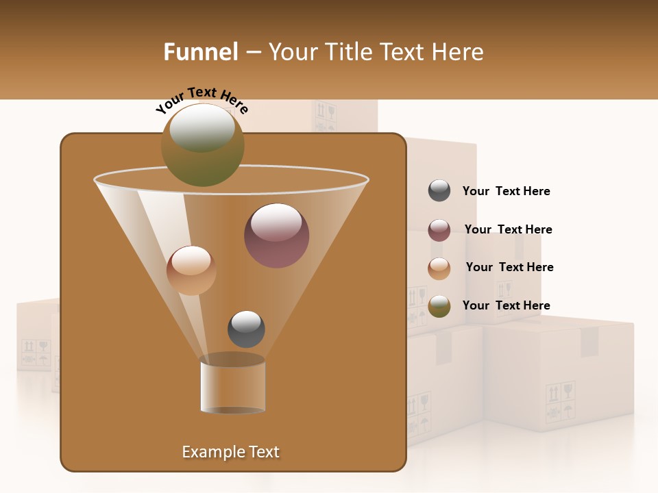 A Stack Of Boxes With A Name Of Presentation PowerPoint Template