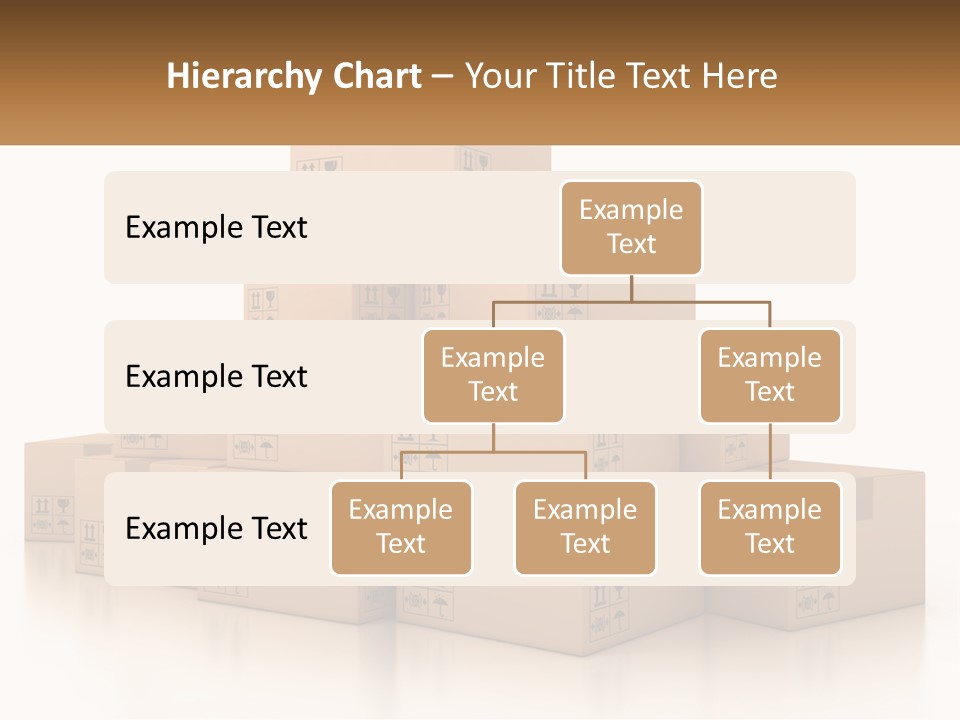 A Stack Of Boxes With A Name Of Presentation PowerPoint Template