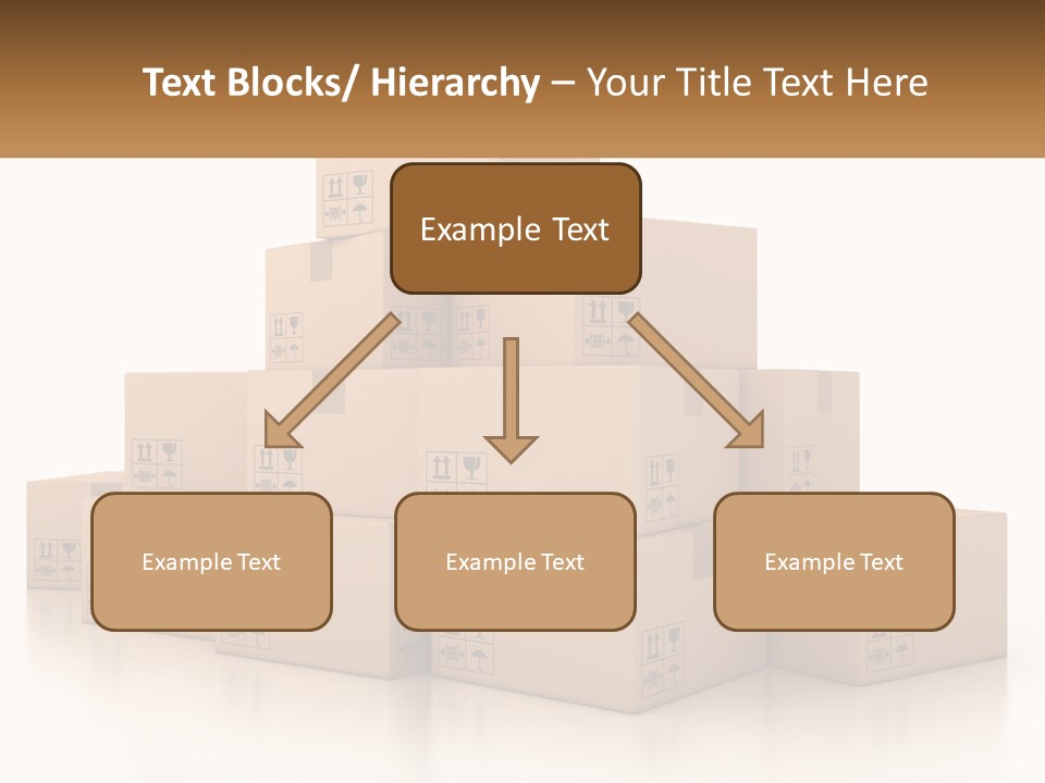 A Stack Of Boxes With A Name Of Presentation PowerPoint Template