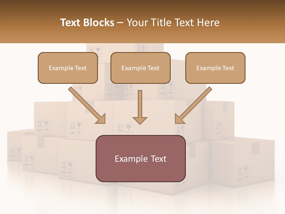 A Stack Of Boxes With A Name Of Presentation PowerPoint Template