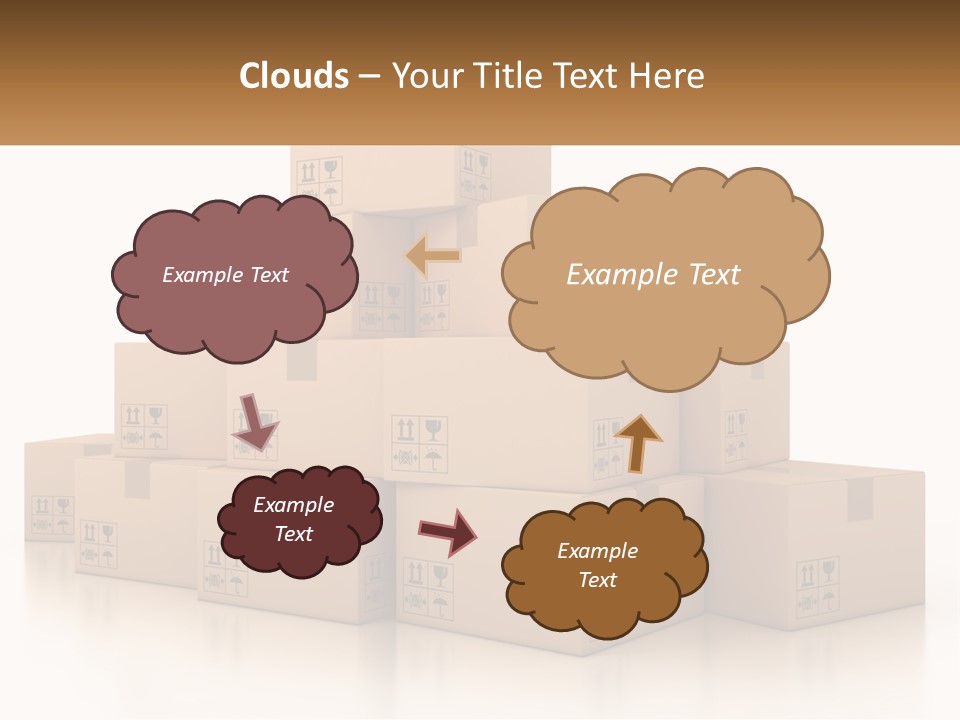 A Stack Of Boxes With A Name Of Presentation PowerPoint Template
