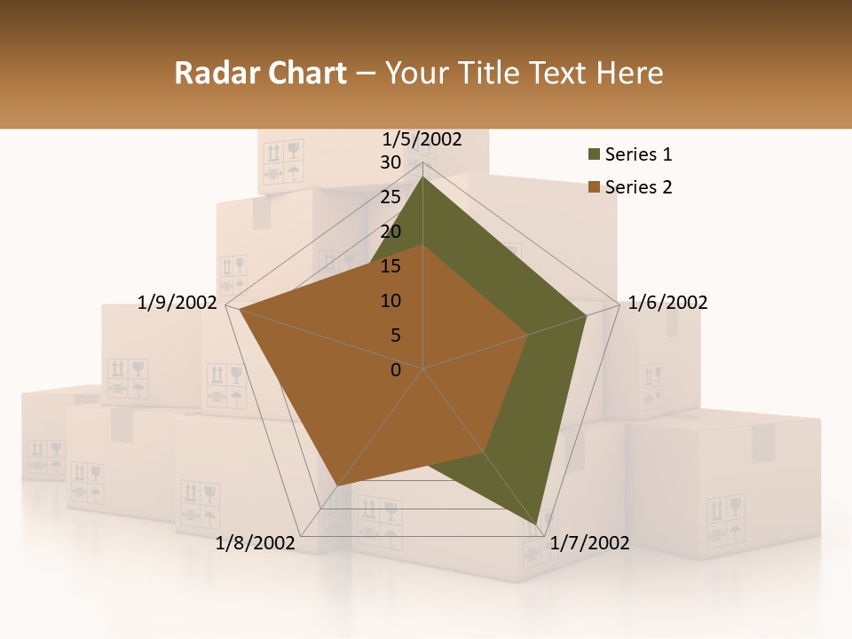 A Stack Of Boxes With A Name Of Presentation PowerPoint Template