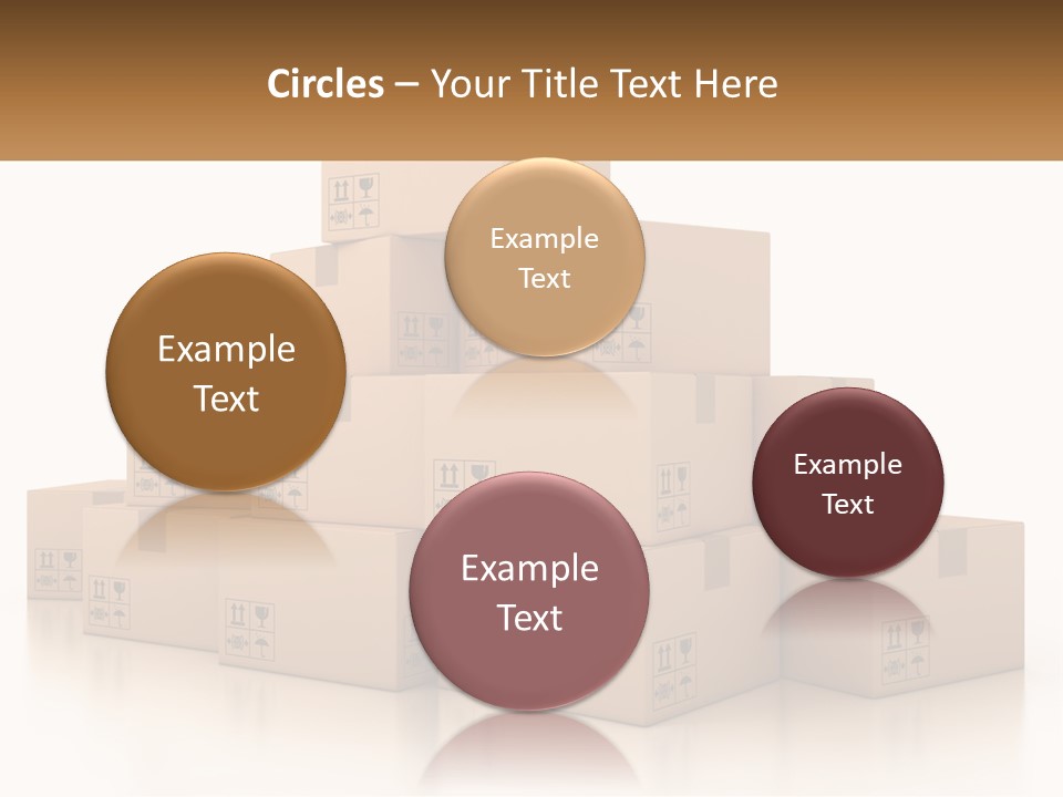 A Stack Of Boxes With A Name Of Presentation PowerPoint Template